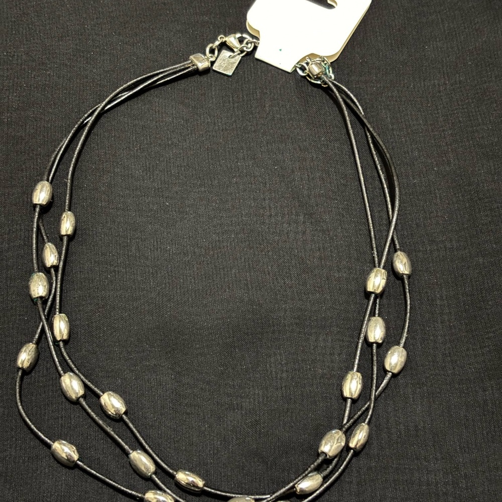 Elegant Silver Beaded Necklace